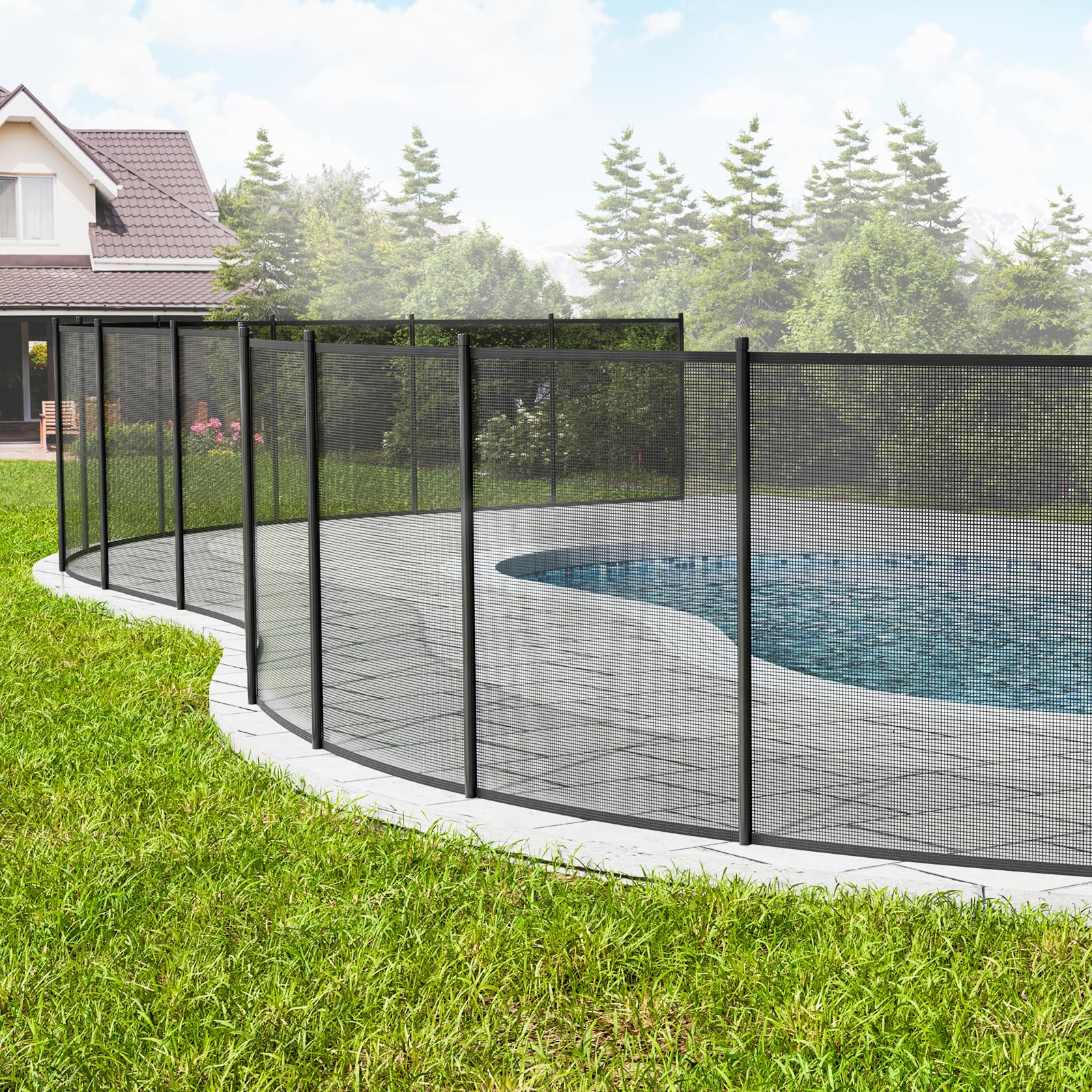 VEVOR pool fence drilling template helps precise placement.