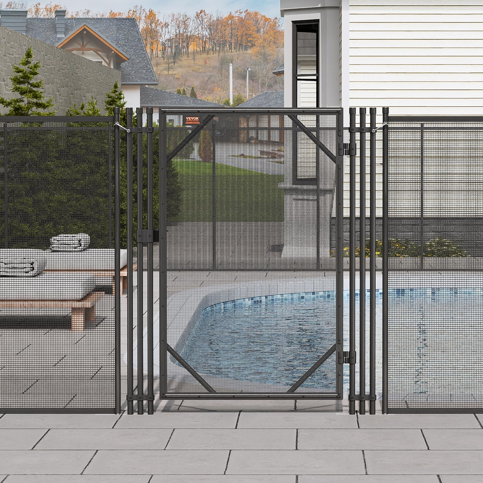 VEVOR Pool Fence frame with aluminum poles, durable corrosion resistance