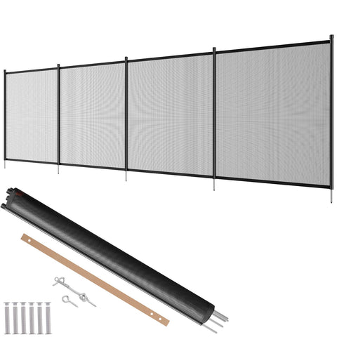 VEVOR pool fence full-coverage setup enhances pool safety for families.