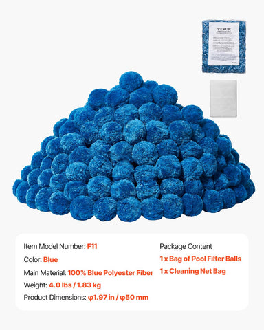 VEVOR blue filter media suitable for aquariums and fish tanks.