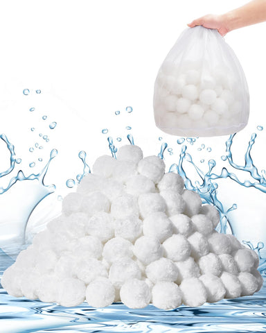 VEVOR pool filter balls for sand filter, 3.5 lb pack, optimized for enhanced filtration.