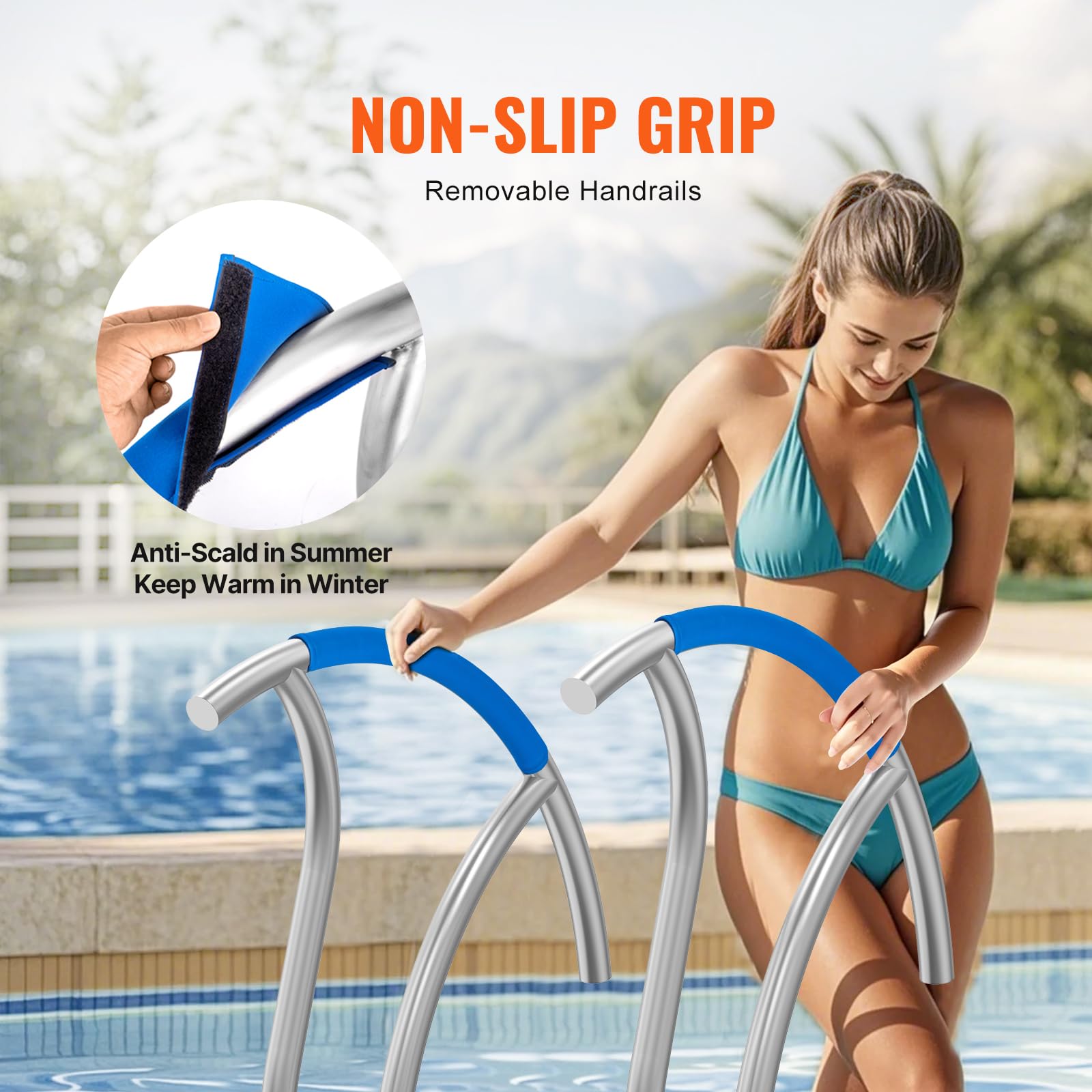 VEVOR pool handrail grip cover detail enhances comfort and grip