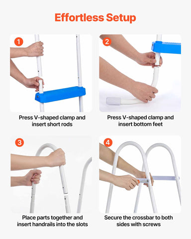 VEVOR pool ladder easy-setup with included screws speeds installation