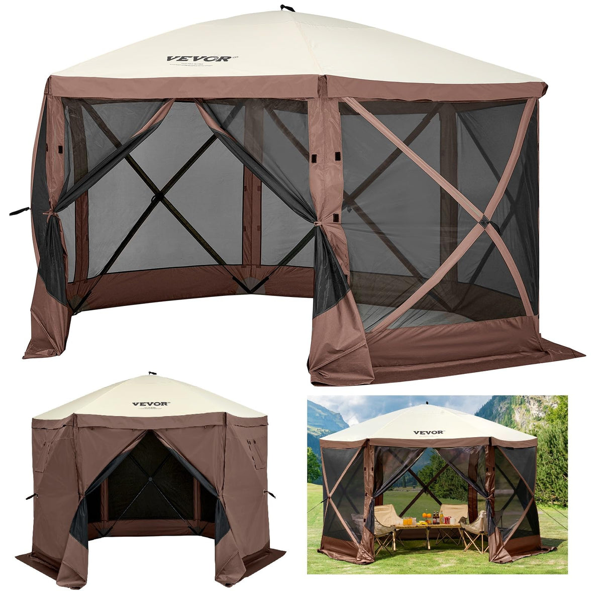 VEVOR pop-up gazebo 10x10 assembled for quick shade outdoors