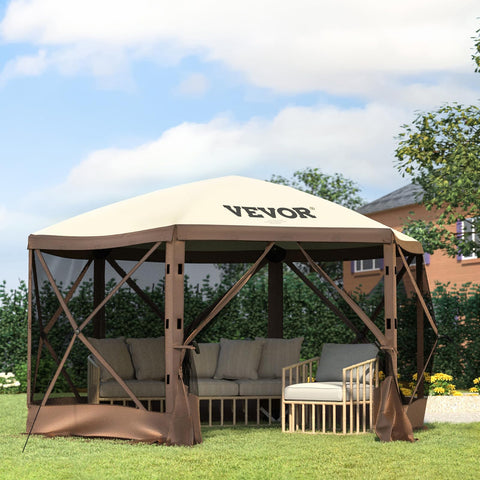 VEVOR gazebo with six removable wind cloths for privacy