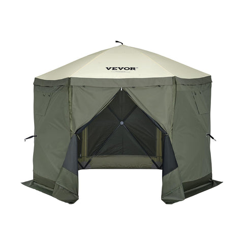 VEVOR army green privacy cloth close-up highlights removable wind panels.