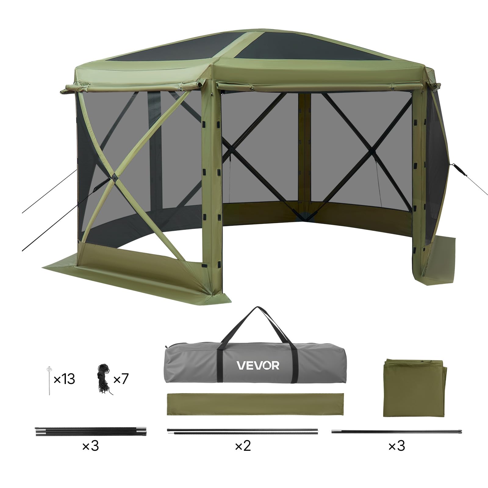VEVOR Gazebo ideal for backyard, beach, or camping use