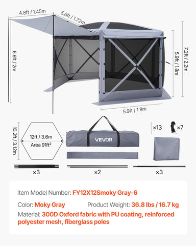 VEVOR compact carry bag fits in SUV for travel
