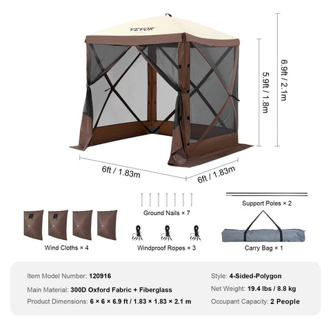 VEVOR Pop Up Gazebo ground nails secure the base on soft soil