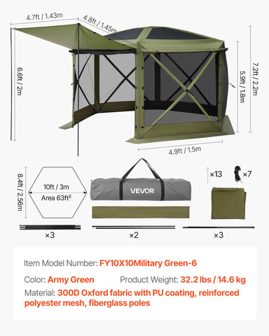 VEVOR pop-up gazebo ground stakes secure a stable outdoor setup.