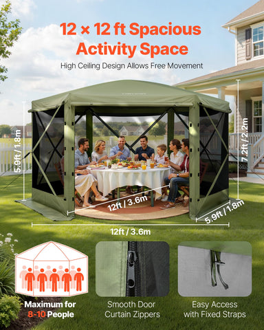 VEVOR Gazebo side view with entry panels for easy access at events