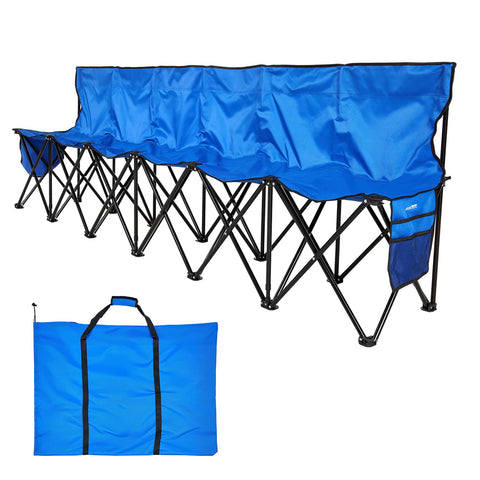 VEVOR portable bench setup for outdoor events with side pockets