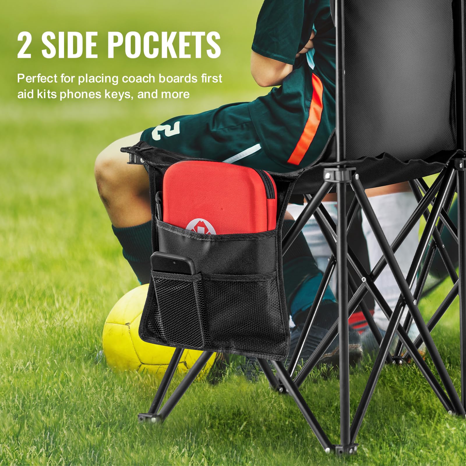 VEVOR 600D fabric bench offers durable, easy-to-clean seating