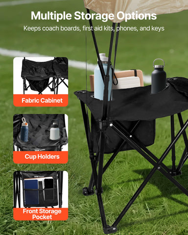 VEVOR bench with carrying bag for easy transport between venues