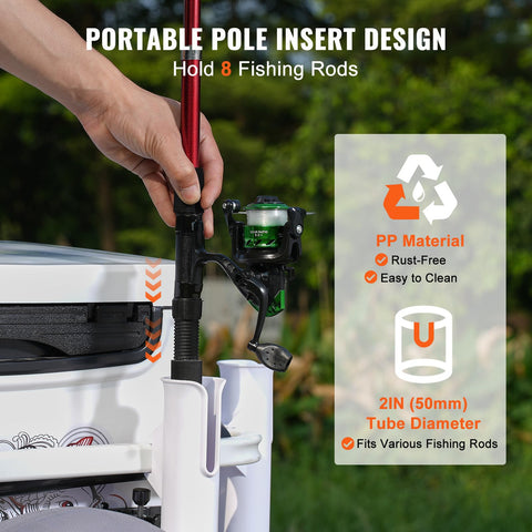 VEVOR portable rod-insertion design speeds up setup on the pier.