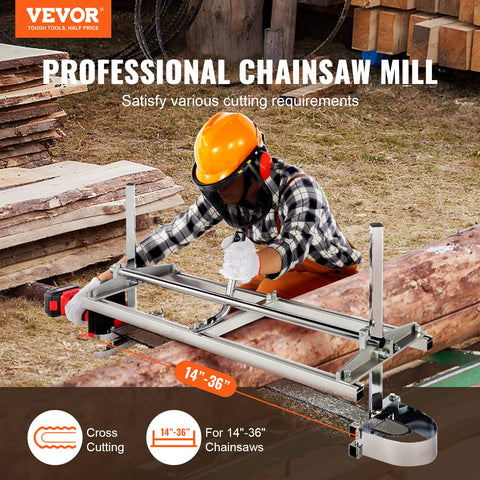 VEVOR Portable Sawmill ready for on-site wood cutting