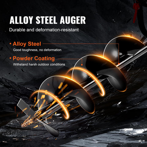 VEVOR Post Hole Digger sturdy steel-welded handle ensures stability during operation
