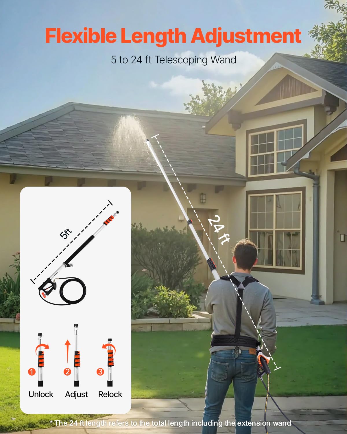 VEVOR brush head attachable for thorough surface scrubbing