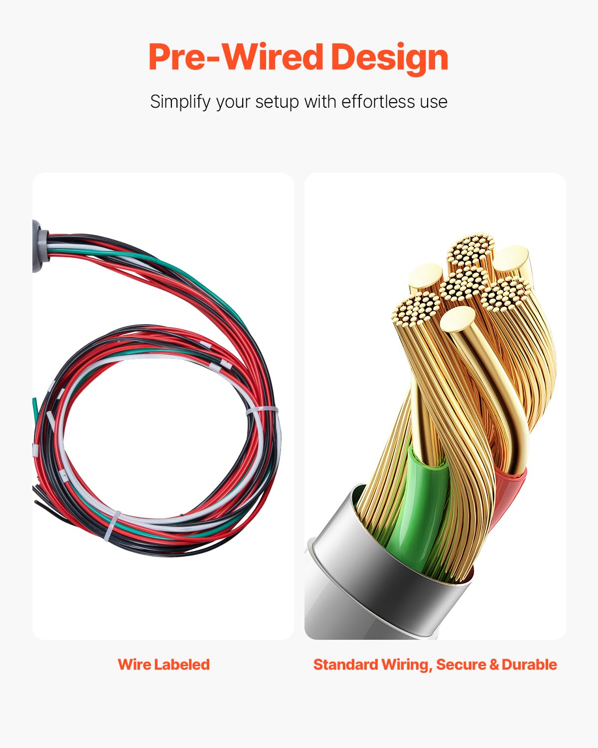 VEVOR prewired kit with labeled wiring speeds installation and reduces errors.