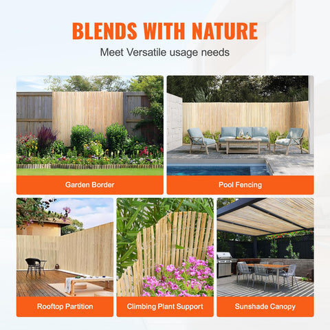 VEVOR private outdoor space created by natural bamboo slats