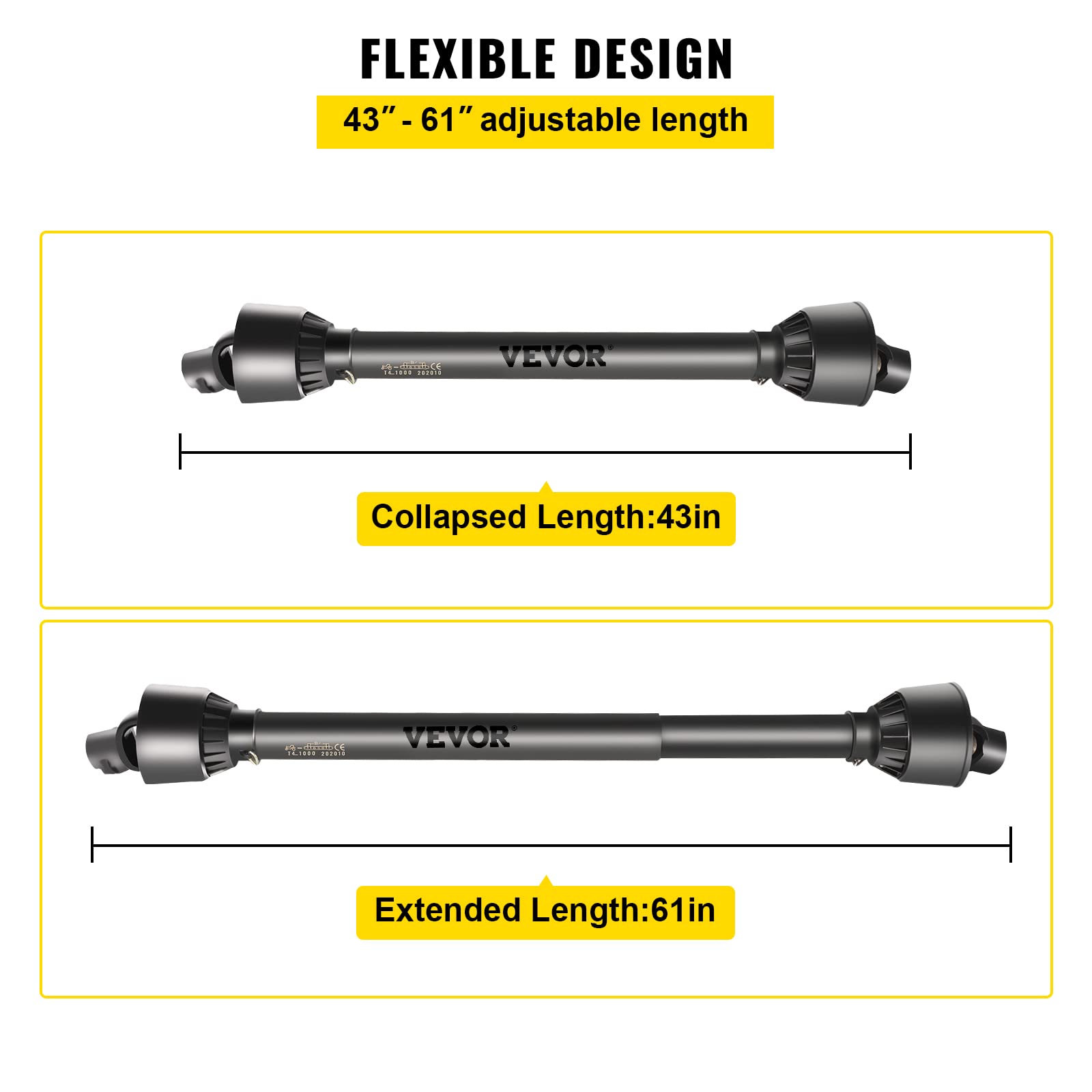 VEVOR 20CrMnTi universal joint supports smooth movement