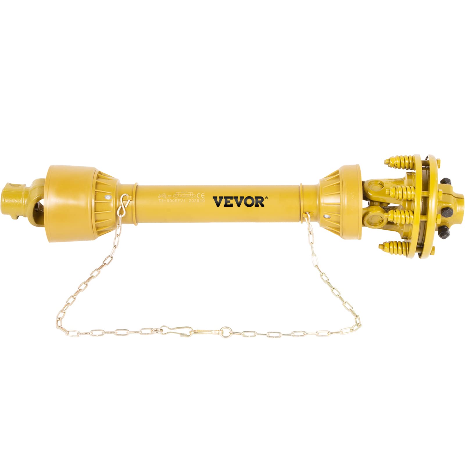 VEVOR PTO shaft with 6-spline ends ready for brush hog compatibility and strong power transfer.