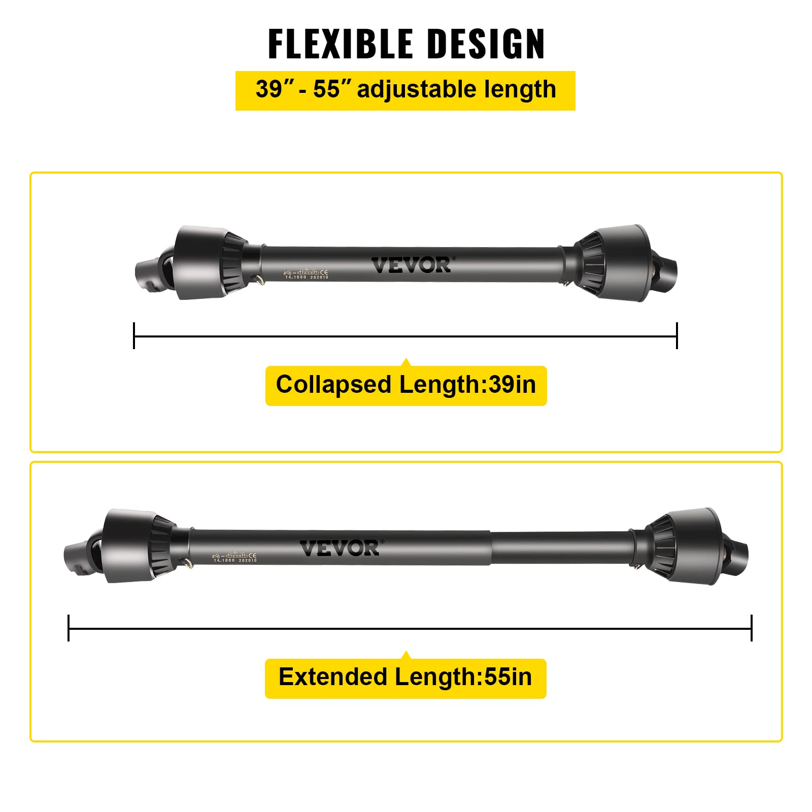 VEVOR PTO shaft safety shield highlights safe operation during maintenance