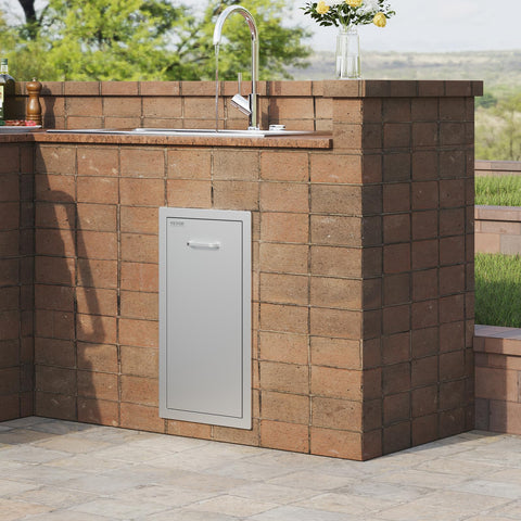 VEVOR drawer with cutout dimensions shown for precise outdoor installation.