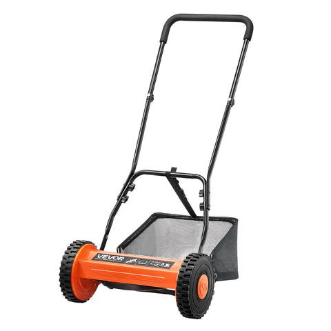 VEVOR push reel lawn mower 14 inch cutting action enables precise, even trims