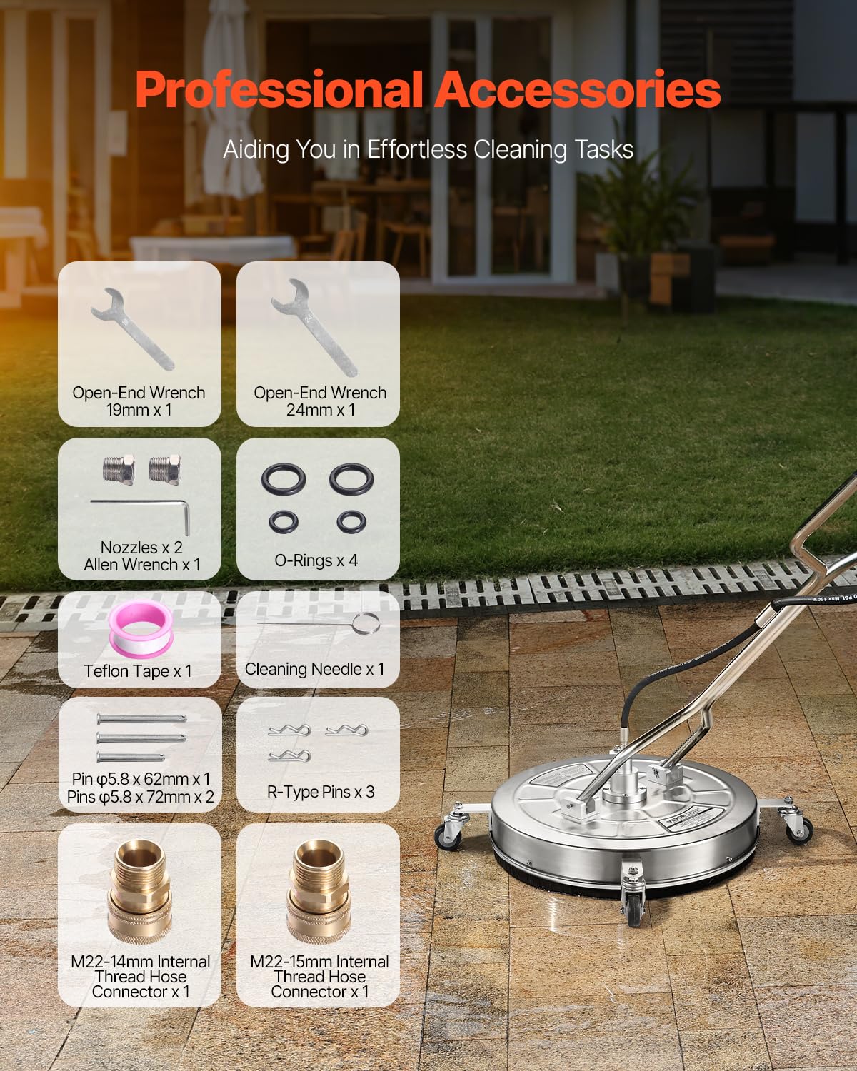 VEVOR quarter-inch adapter kit included for compatibility