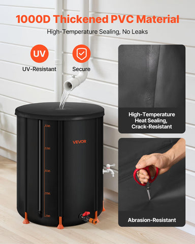 VEVOR rain barrel base stability with lotus base and rods for secure placement