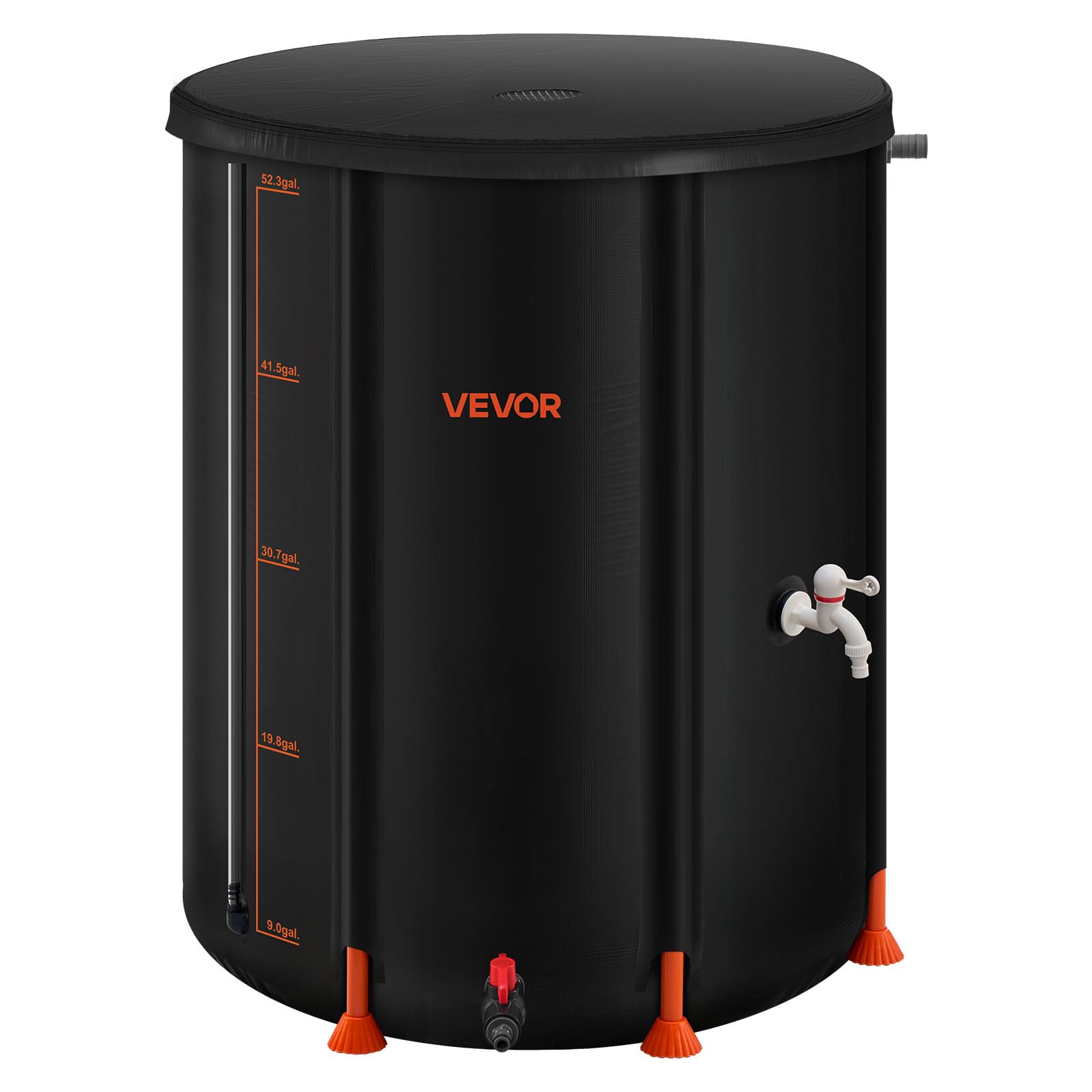 VEVOR large 53-gallon capacity supports irrigation near gardens and farms