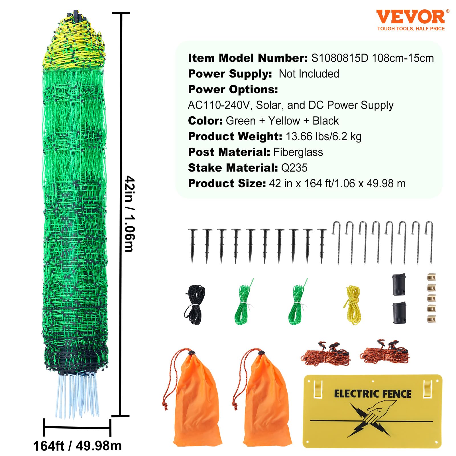Repair kit contents for easy fence maintenance