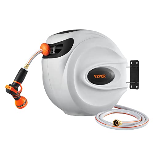 VEVOR retractable hose reel 200 PSI test and 600 PSI burst rating for durability