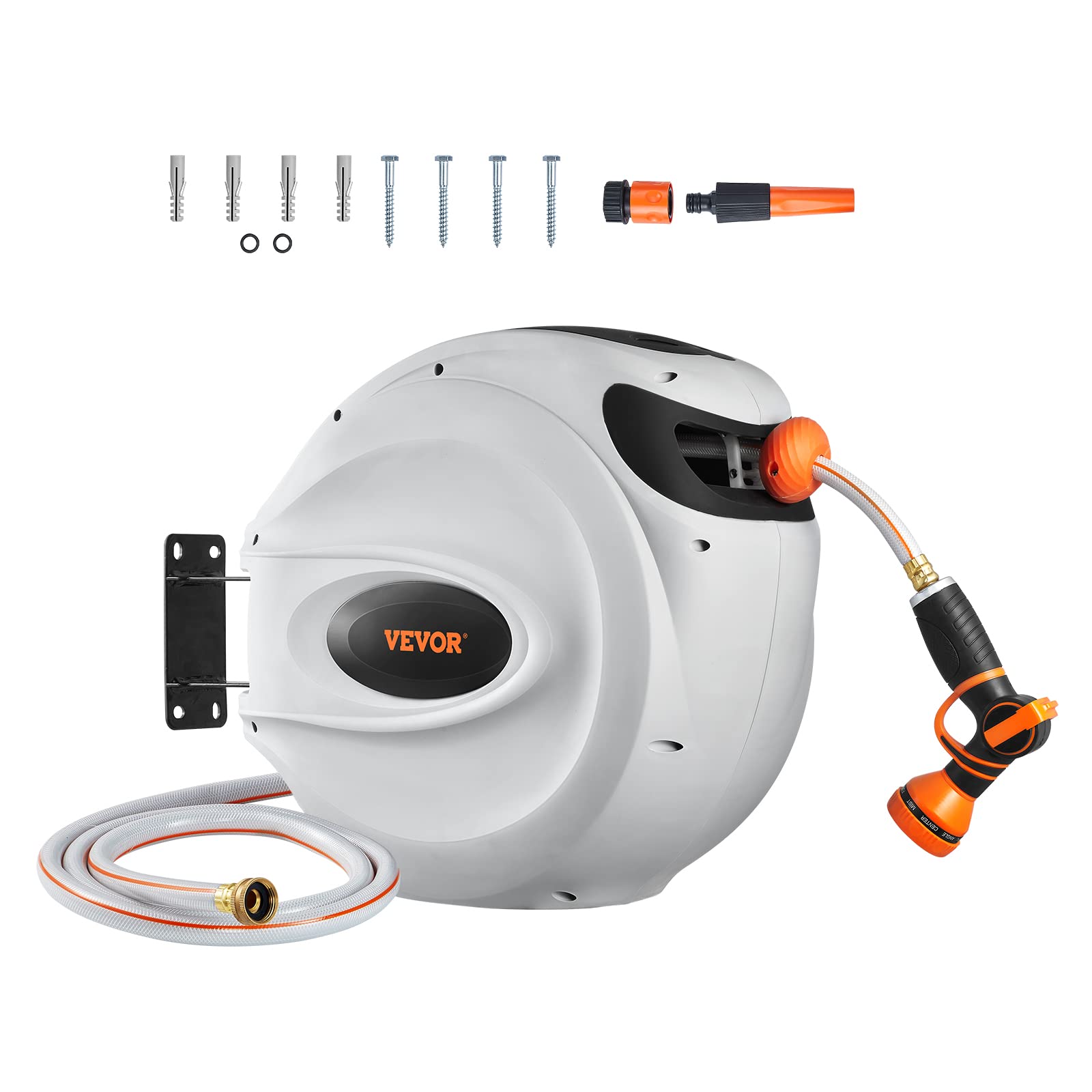 VEVOR retractable hose reel tensile-tested spring for reliable performance