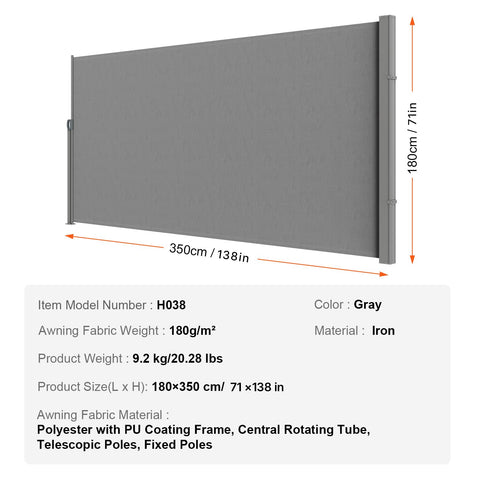 VEVOR gray frame finish adds modern style with corrosion resistance.