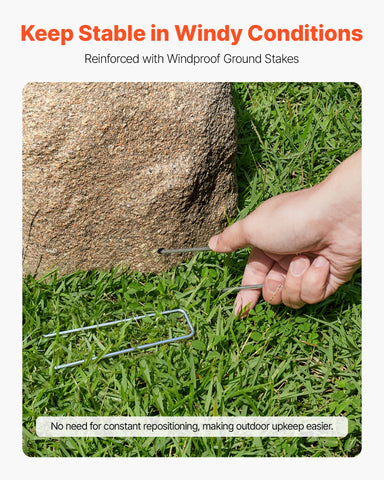 VEVOR weather-resistant rock cover endures sun and rain for long-lasting outdoor use
