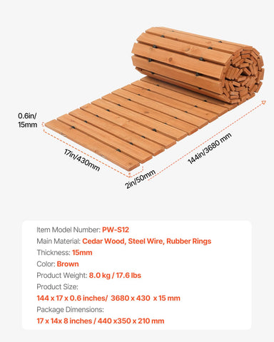 VEVOR roll-out design stores easily and expands to fit spaces.