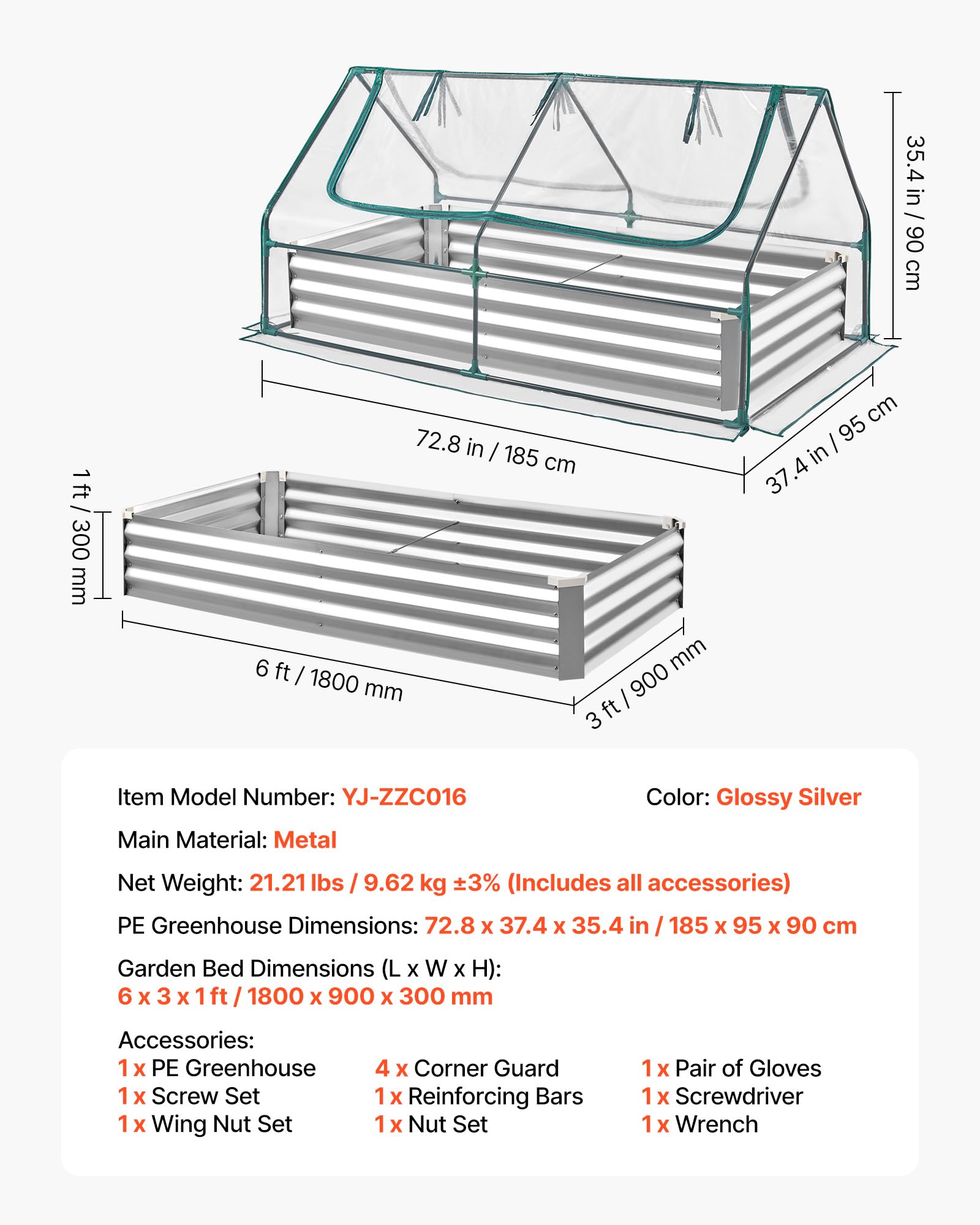 VEVOR roll-up window facilitates pruning and harvesting without removing the cover.