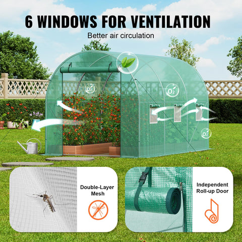 VEVOR roll-up zipper door provides quick access and convenient entry