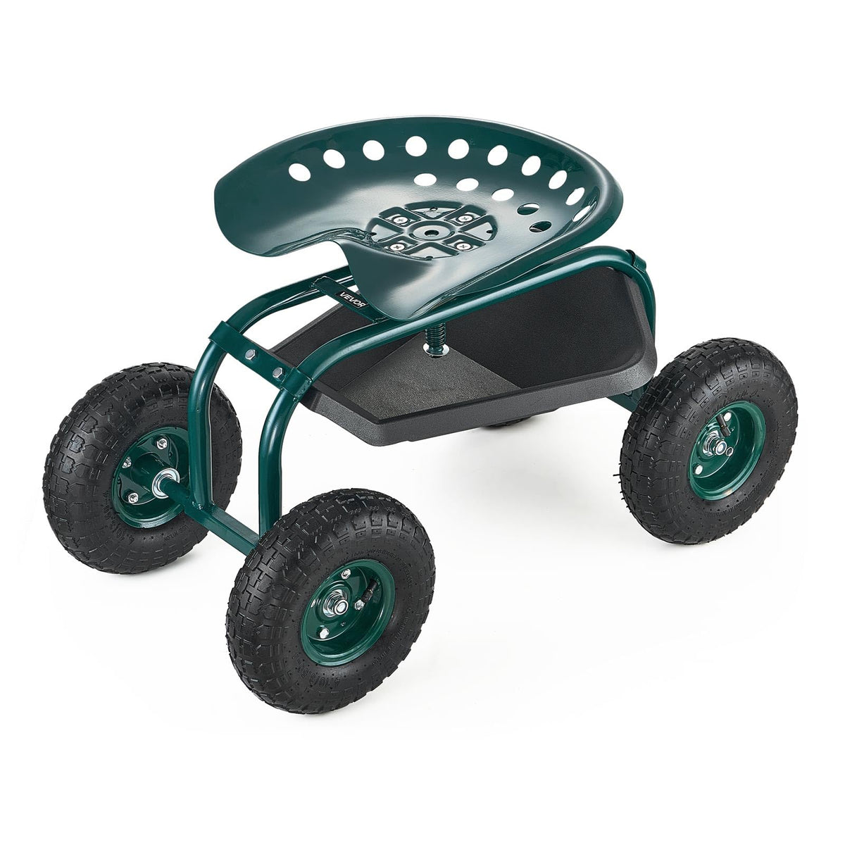 VEVOR rolling garden cart overall view shows rugged outdoor utility