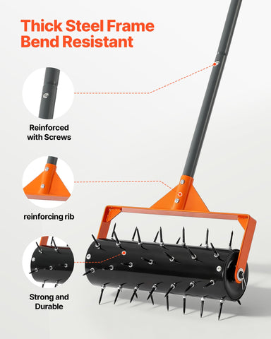 VEVOR lawn aerator handle enables tall, back-friendly use