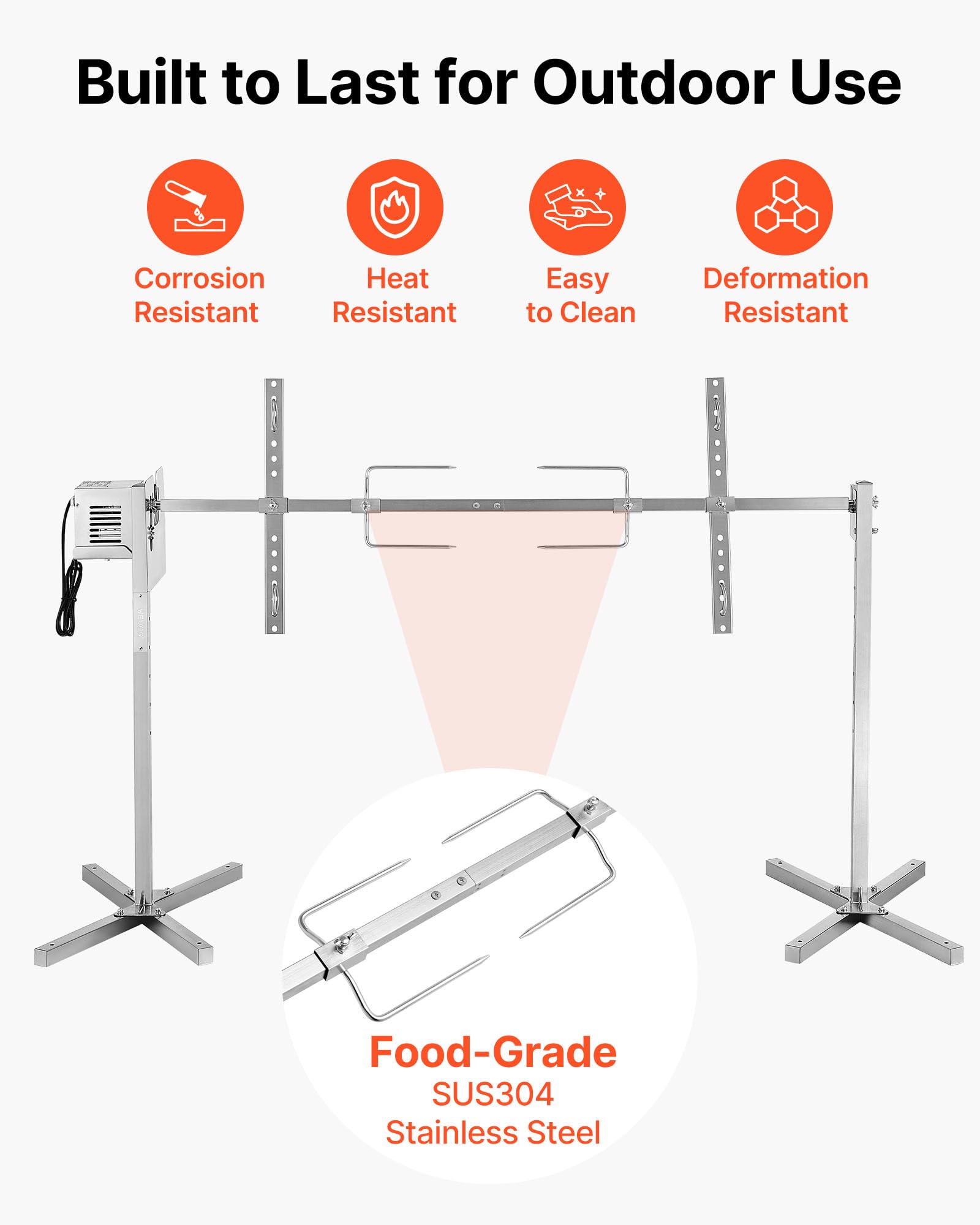 VEVOR kit suitable for roasting whole pig setups outdoors