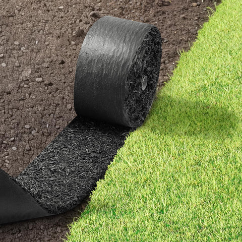 VEVOR Rubber Mulch Mat Roll blocks weeds while allowing air and water through.