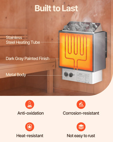 VEVOR sauna heater 3-hour timer for planned sessions