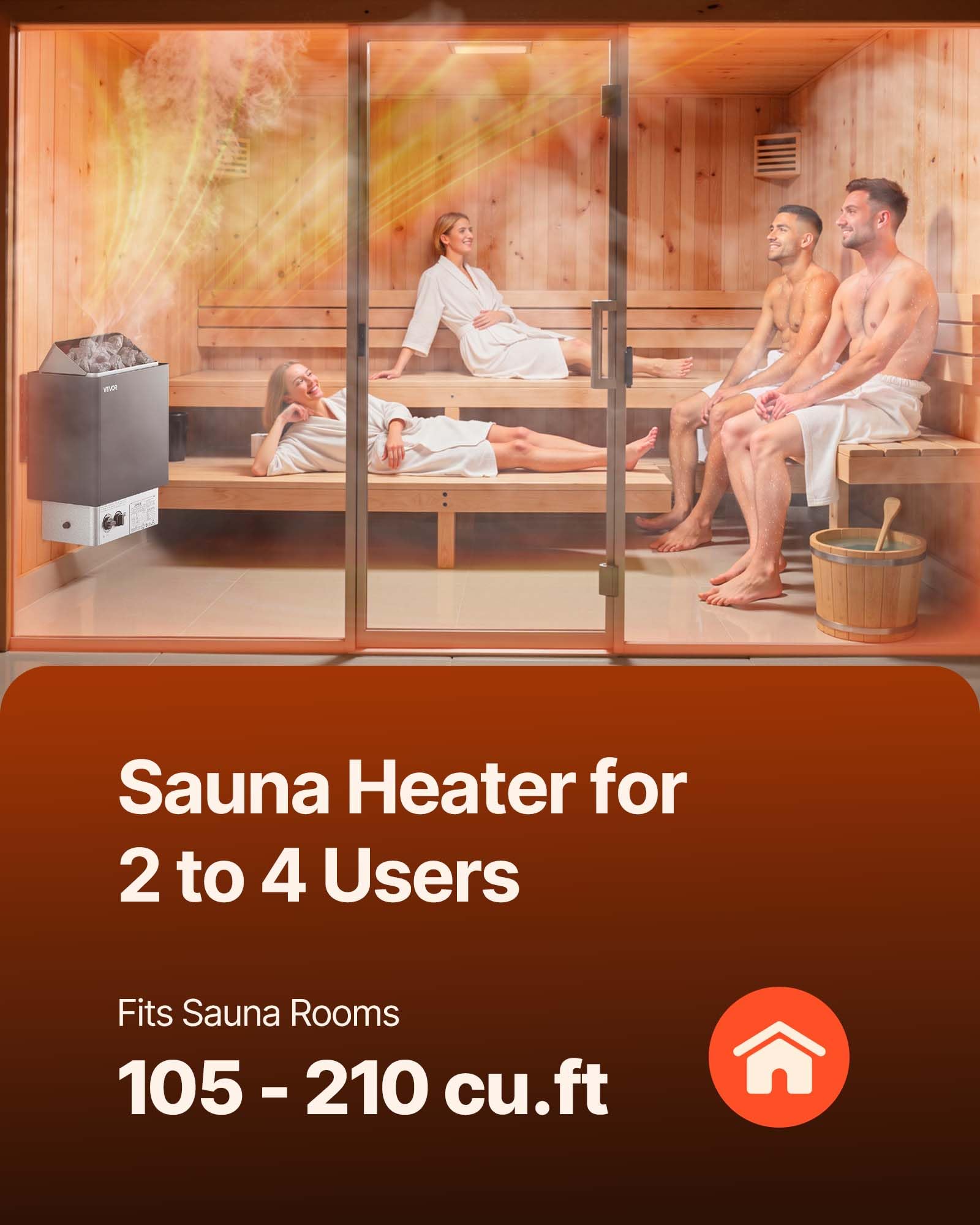 VEVOR 3hour timer shown for planning longer sauna experiences.