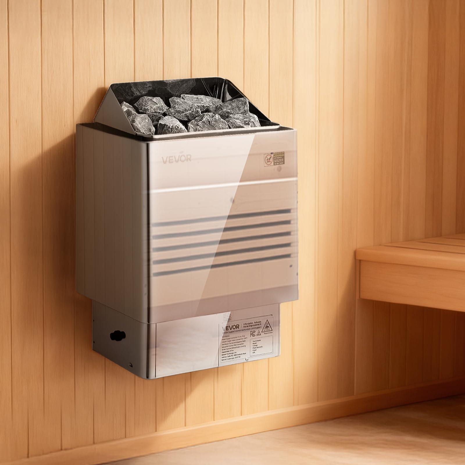 VEVOR sauna heater exterior 304 stainless steel body showcases durability