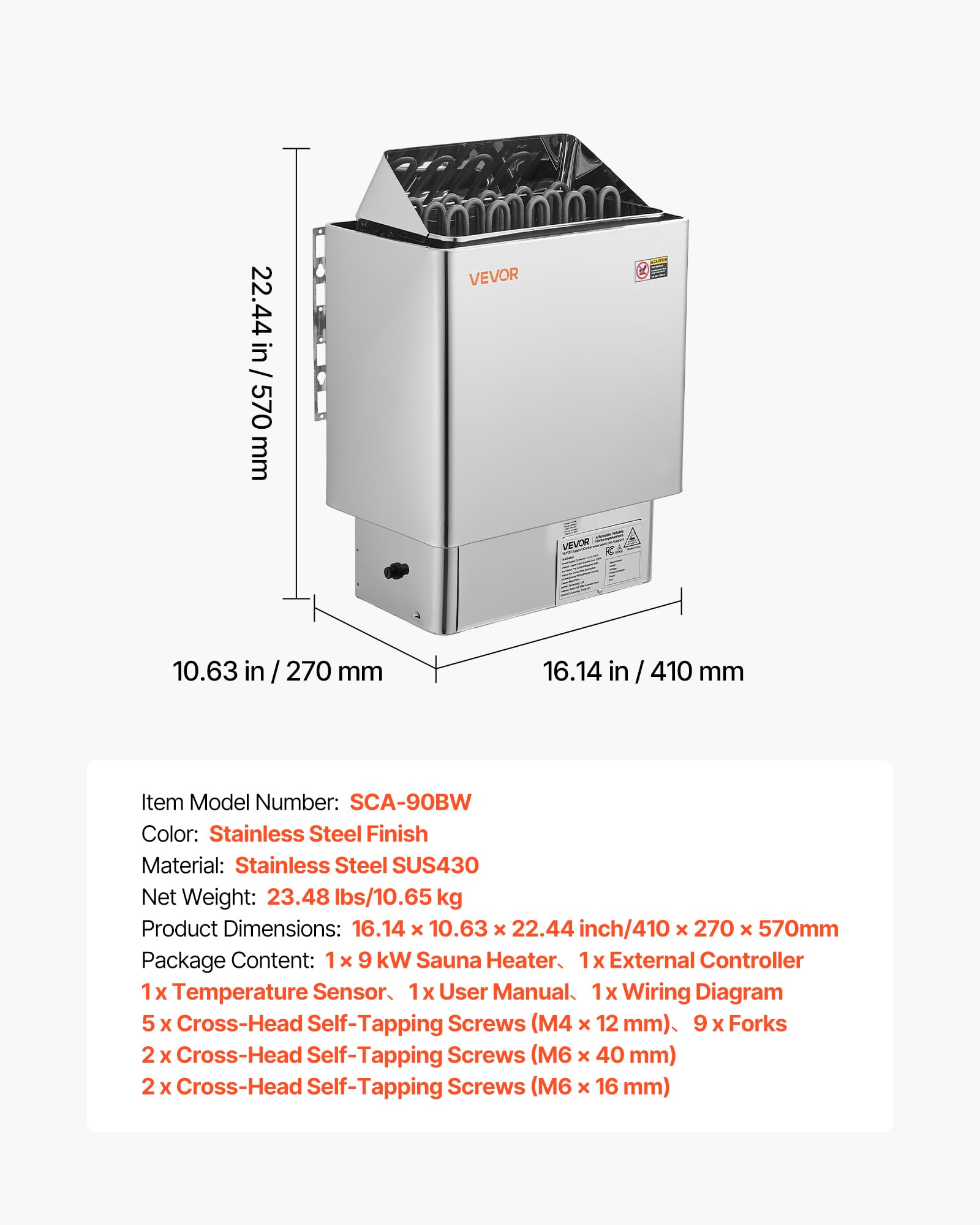 VEVOR sauna heater in a hotel or spa setting illustrating reliable performance