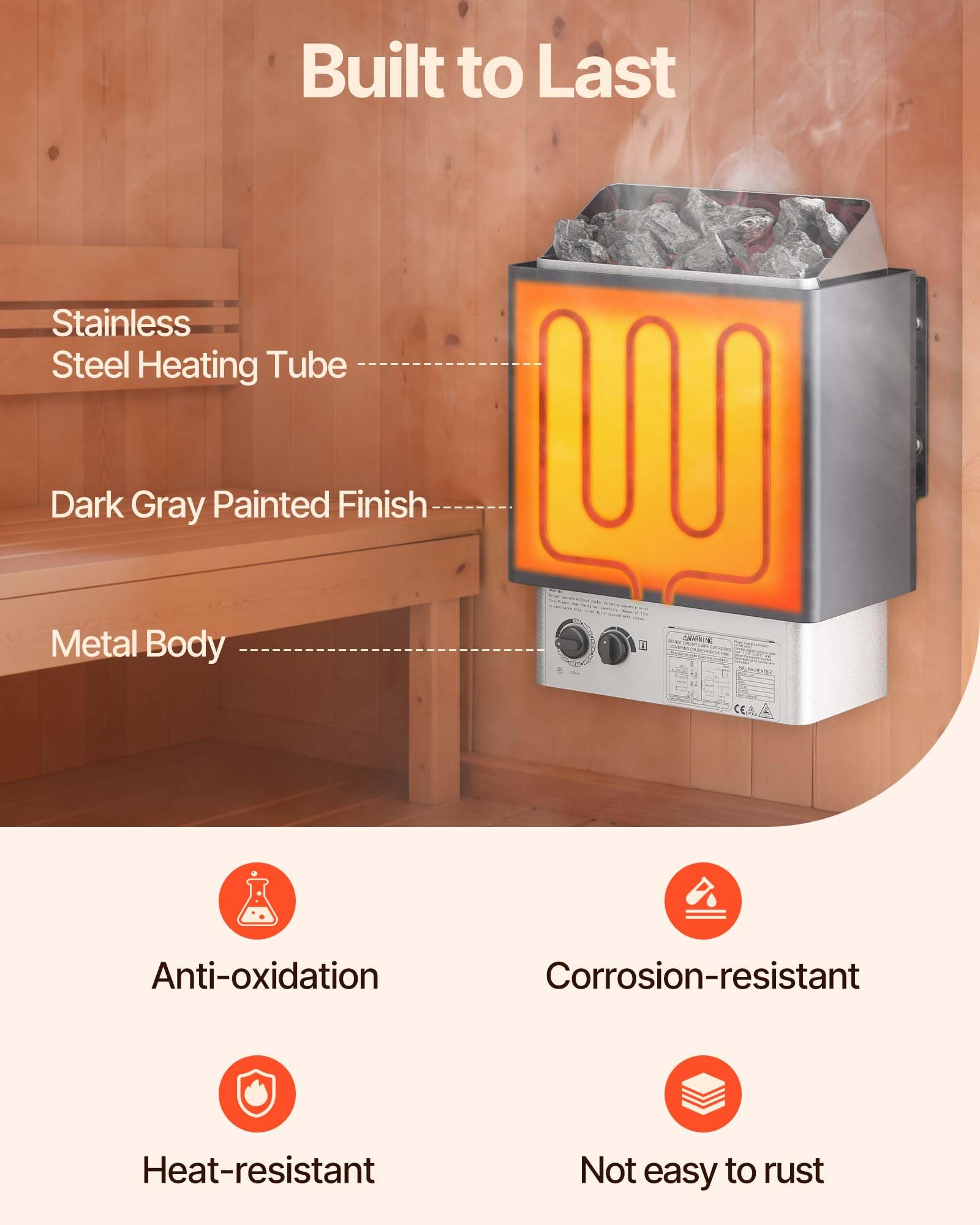 VEVOR 33lbs stone capacity supports effective heat storage in use.
