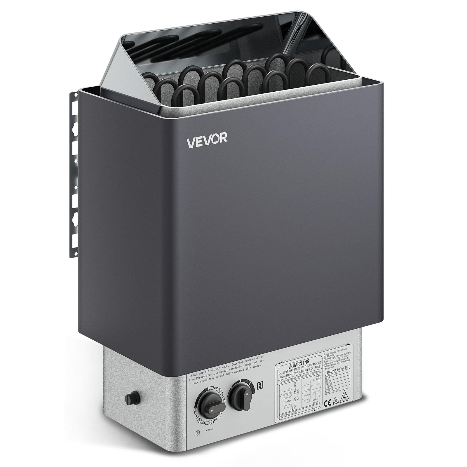 VEVOR sauna heater wall-mount bracket shown for easy installation